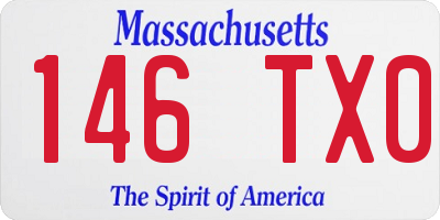 MA license plate 146TX0