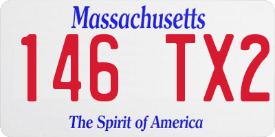 MA license plate 146TX2