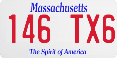 MA license plate 146TX6