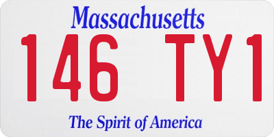 MA license plate 146TY1