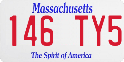 MA license plate 146TY5