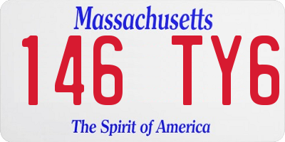 MA license plate 146TY6