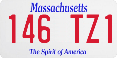 MA license plate 146TZ1