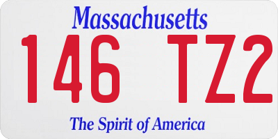 MA license plate 146TZ2