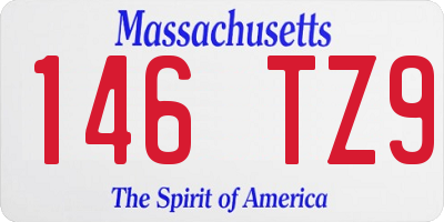 MA license plate 146TZ9