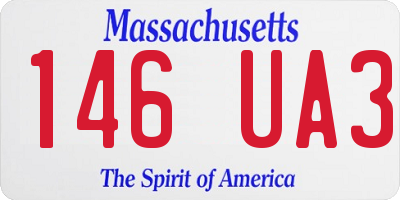 MA license plate 146UA3