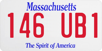 MA license plate 146UB1
