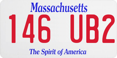 MA license plate 146UB2