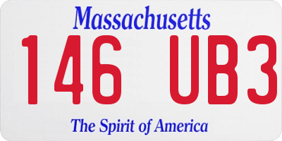 MA license plate 146UB3