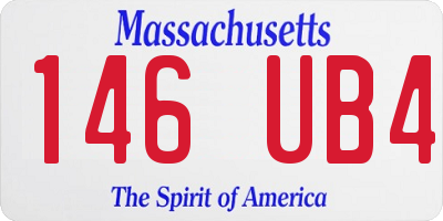 MA license plate 146UB4