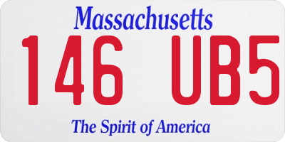 MA license plate 146UB5