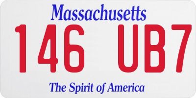 MA license plate 146UB7