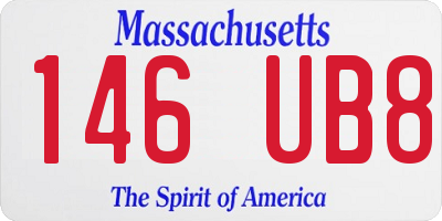 MA license plate 146UB8