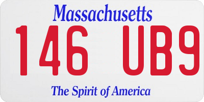 MA license plate 146UB9