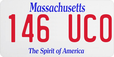 MA license plate 146UC0