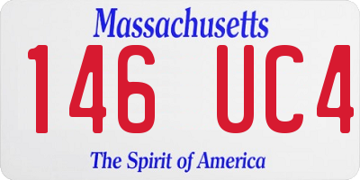 MA license plate 146UC4