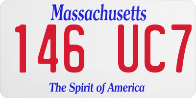 MA license plate 146UC7