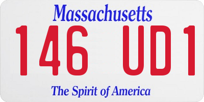 MA license plate 146UD1