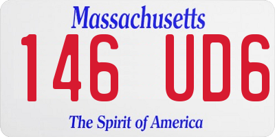 MA license plate 146UD6