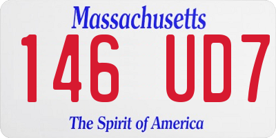 MA license plate 146UD7