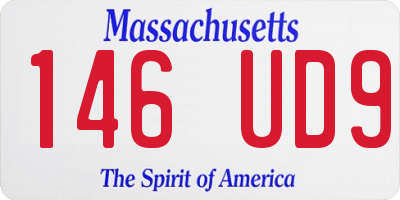 MA license plate 146UD9