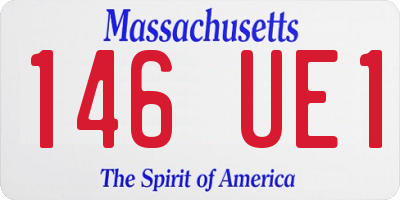 MA license plate 146UE1