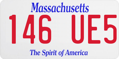 MA license plate 146UE5
