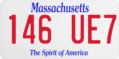 MA license plate 146UE7