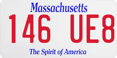 MA license plate 146UE8