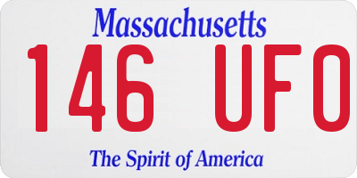 MA license plate 146UF0