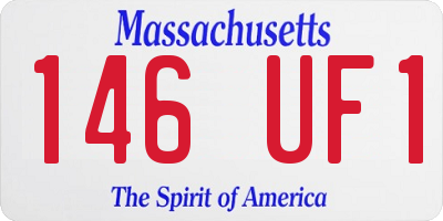 MA license plate 146UF1