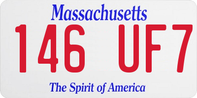 MA license plate 146UF7