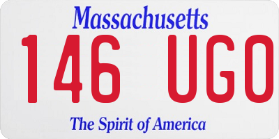 MA license plate 146UG0