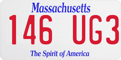 MA license plate 146UG3