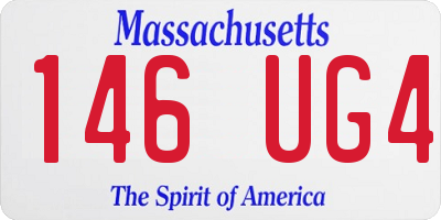 MA license plate 146UG4