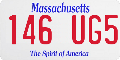 MA license plate 146UG5