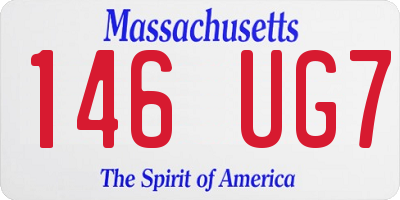 MA license plate 146UG7
