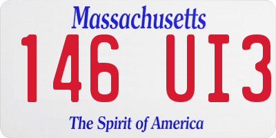 MA license plate 146UI3