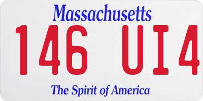 MA license plate 146UI4