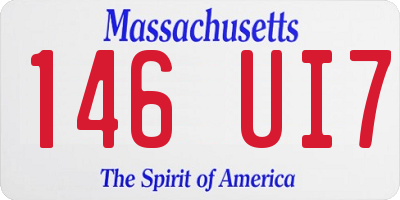 MA license plate 146UI7