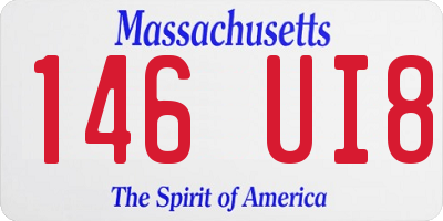 MA license plate 146UI8