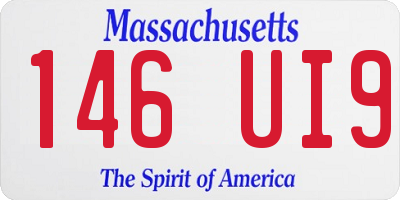 MA license plate 146UI9