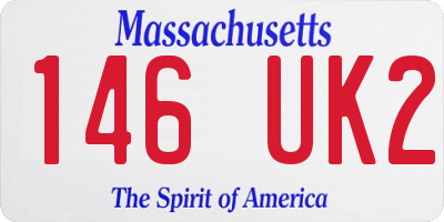 MA license plate 146UK2