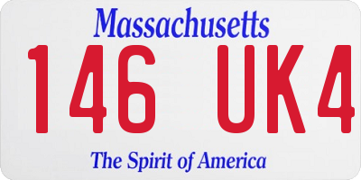 MA license plate 146UK4