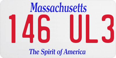 MA license plate 146UL3
