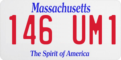 MA license plate 146UM1