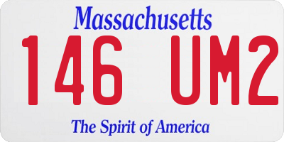 MA license plate 146UM2