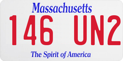 MA license plate 146UN2