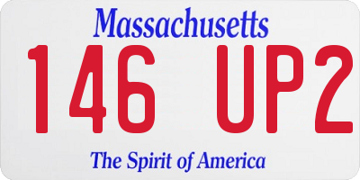 MA license plate 146UP2