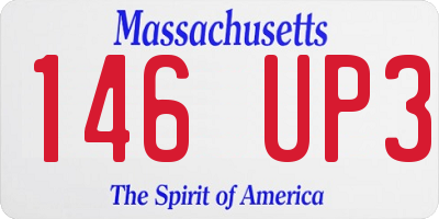 MA license plate 146UP3
